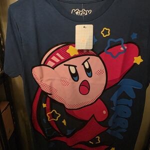 Kids' Navy Graphic Tee - Pink Character Print